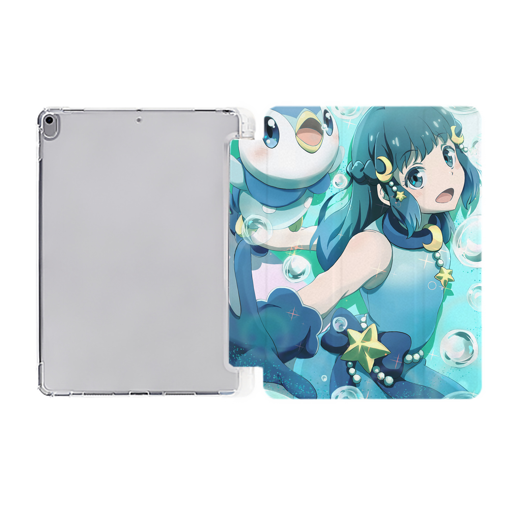 （画像用） ポケットモンスター Pokémon IPad ケース ペン収納付き 三つ折りスタンド PUレザー×シリコン 対応機種9.5/10.5/10.9インチ